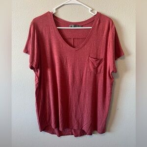 PrAna Foundation V-Neck T-Shirt Lightweight Stretch Modal Jersey Plus Size Flowy